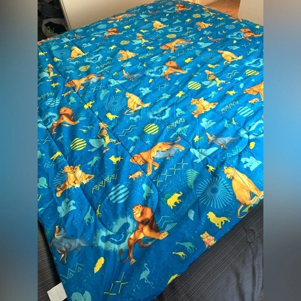 Disney The Lion King Simba Bedding Reversible Comforter Blue Orange Twin